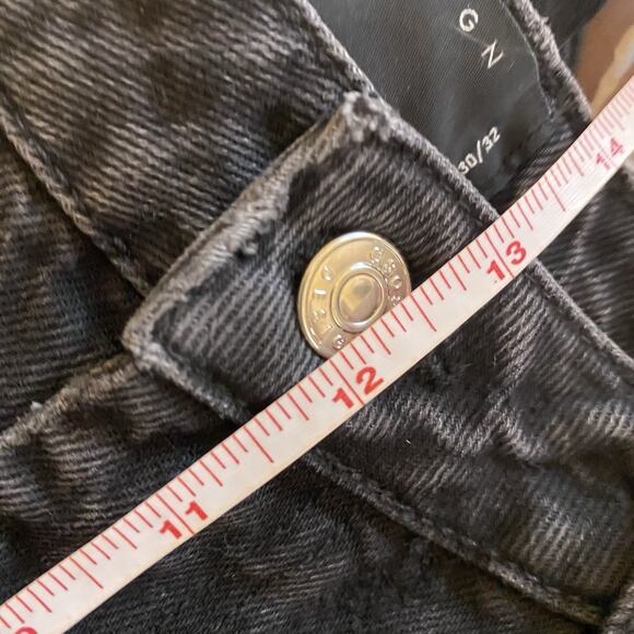 ASOS Black Wide Leg Jeans Women’s Size 29x29 (actual) Double Buttons Denim NWT - Picture 7 of 8